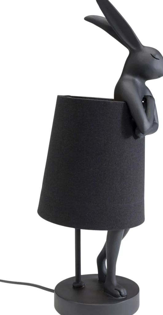 Lampada da tavolo Animal Rabbit nero opaco 50cm - KARE