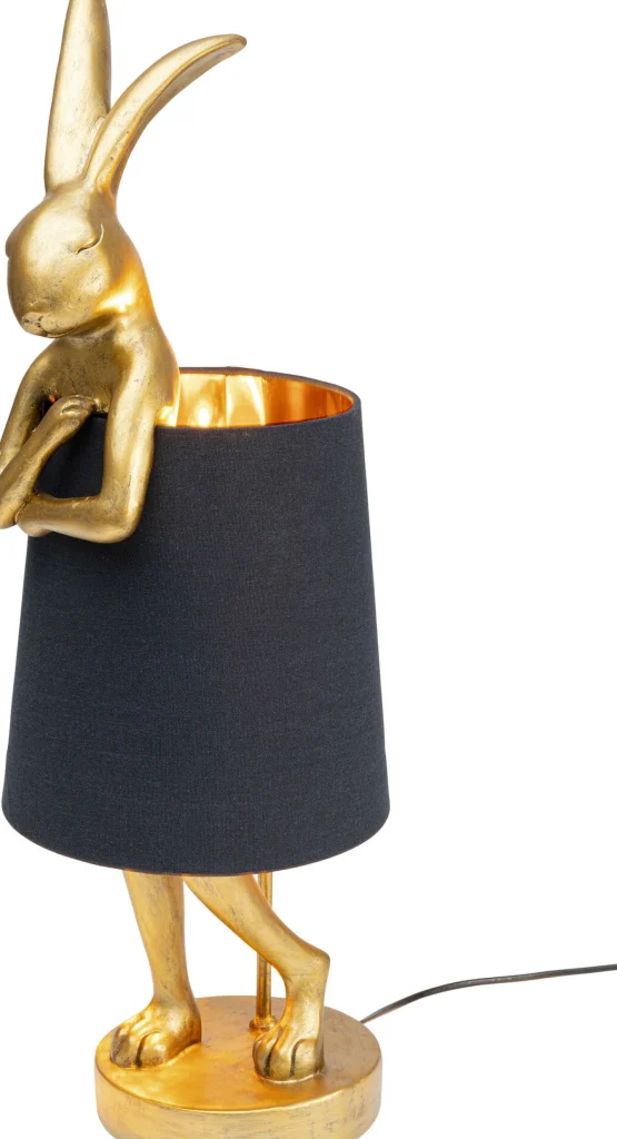 Lampada da tavolo Animal Rabbit oro/nero 68cm - KARE