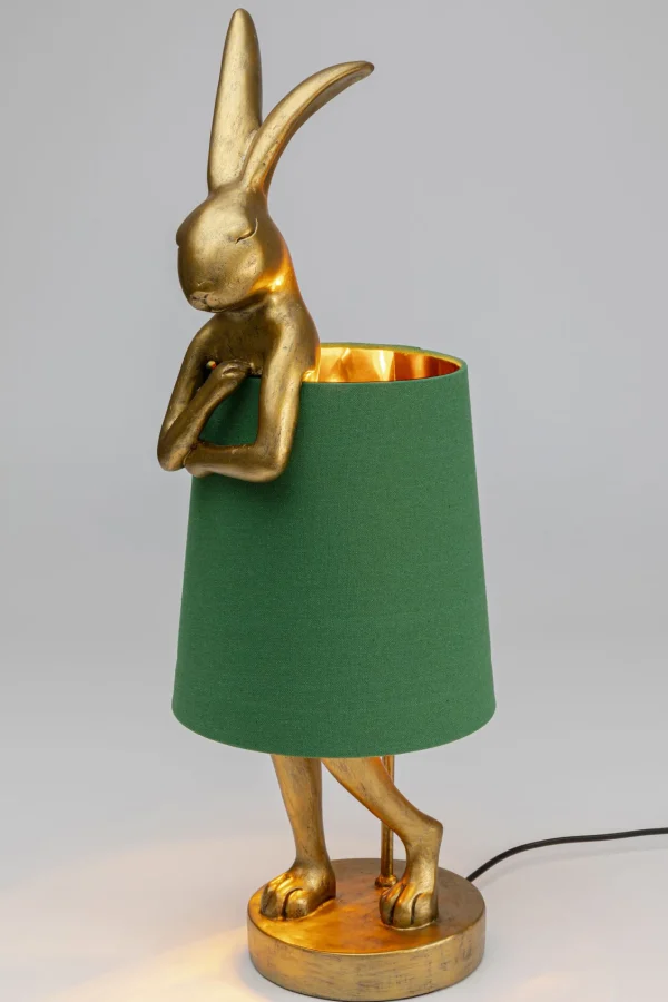 Lampada da tavolo Animal Rabbit oro/verde 68cm - KARE