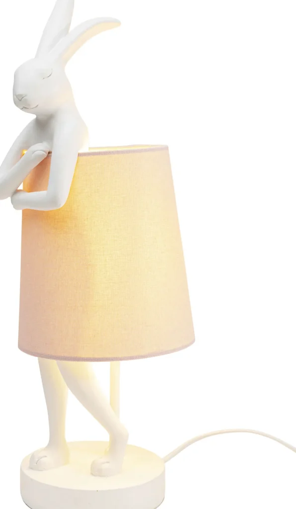Lampada da tavolo Animal Rabbit bianco/rosa 50cm - KARE