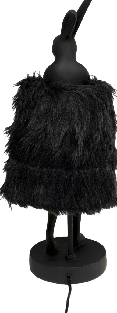 Lampada da tavolo Animal Rabbit Fur nero/oro 50cm - KARE