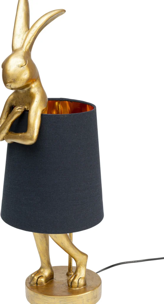 Lampada da tavolo Animal Rabbit oro/nero 68cm - KARE