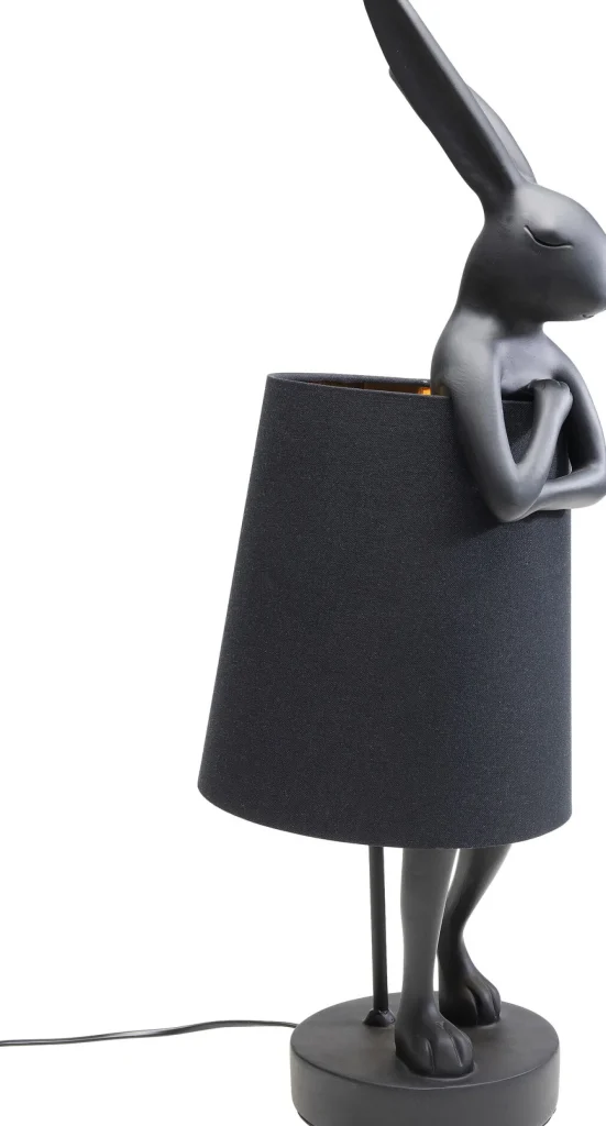 Lampada da tavolo Animal Rabbit nero opaco 68cm - KARE