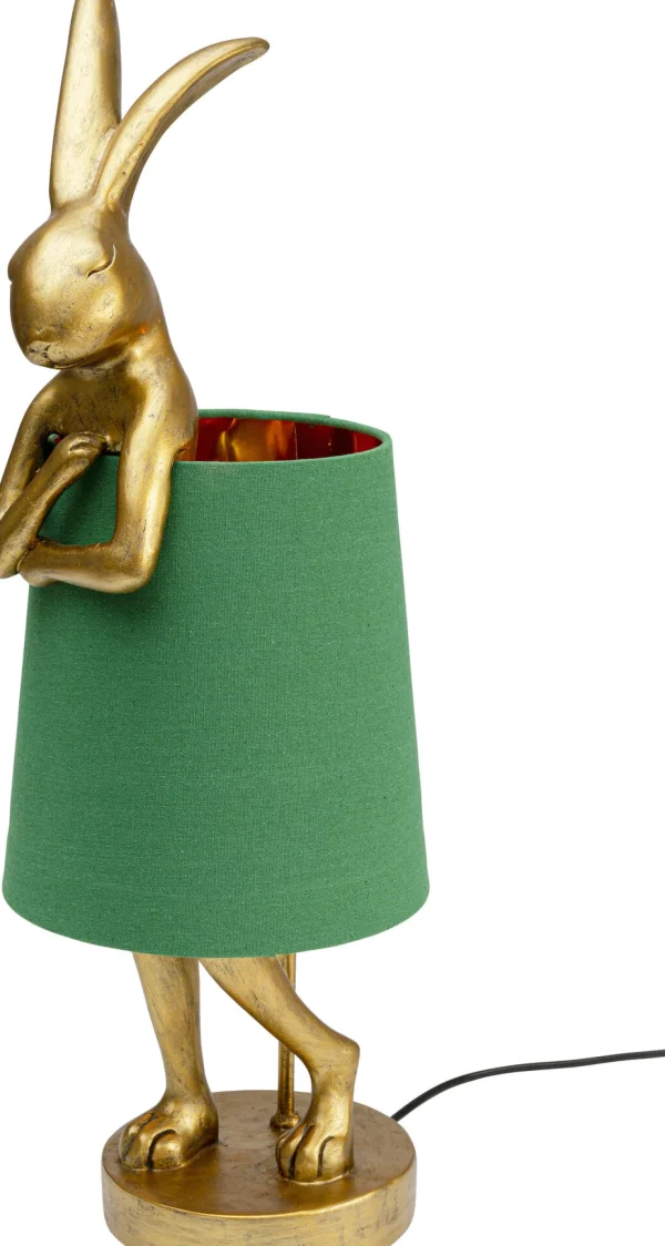 Lampada da tavolo Animal Rabbit oro/verde 68cm - KARE