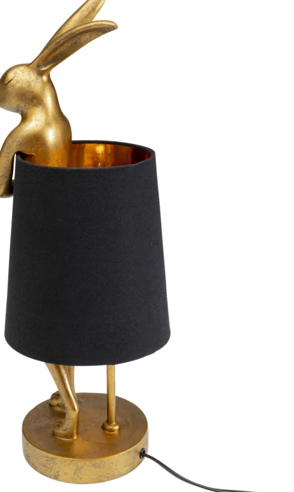 Lampada da tavolo Animal Rabbit oro/nero 50cm - KARE