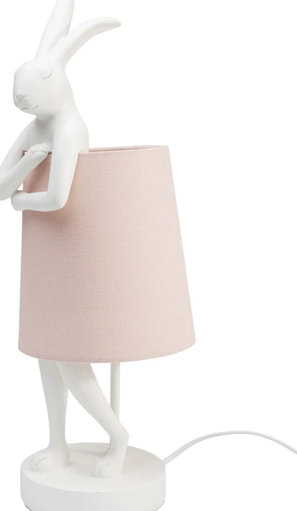 Lampada da tavolo Animal Rabbit bianco/rosa 50cm - KARE