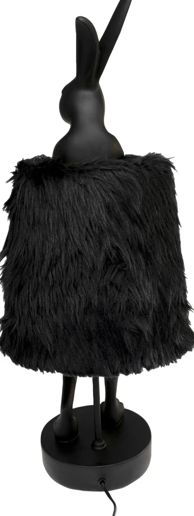 Lampada da tavolo Animal Rabbit Fur nero/oro 68cm - KARE