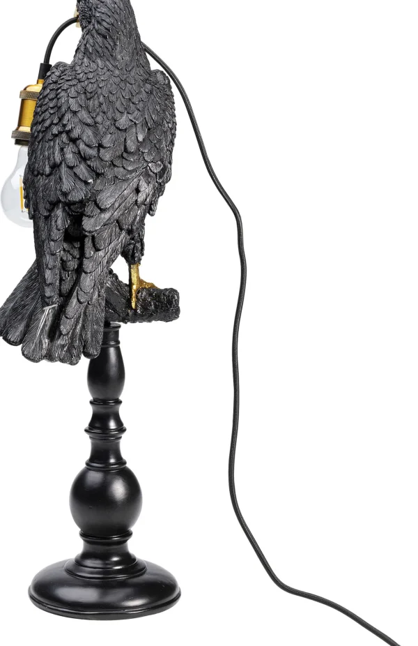 Lampada Da Tavolo Animal Sitting Crow Nero Opaco - KARE