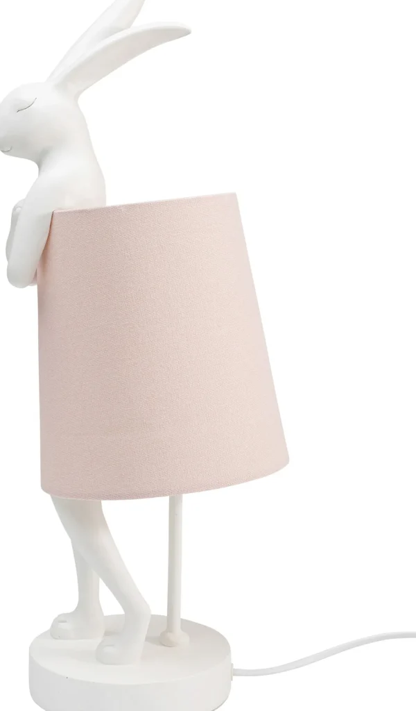Lampada da tavolo Animal Rabbit bianco/rosa 50cm - KARE