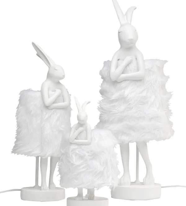 Lampada da tavolo Animal Rabbit Fur bianco/argento 68cm - KARE