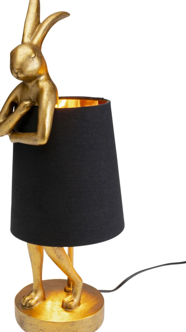 Lampada da tavolo Animal Rabbit oro/nero 50cm - KARE