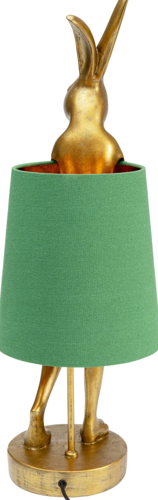 Lampada da tavolo Animal Rabbit oro/verde 68cm - KARE