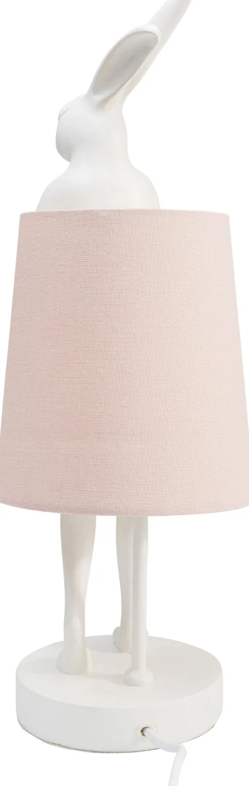 Lampada da tavolo Animal Rabbit bianco/rosa 50cm - KARE
