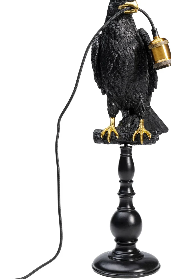 Lampada Da Tavolo Animal Sitting Crow Nero Opaco - KARE