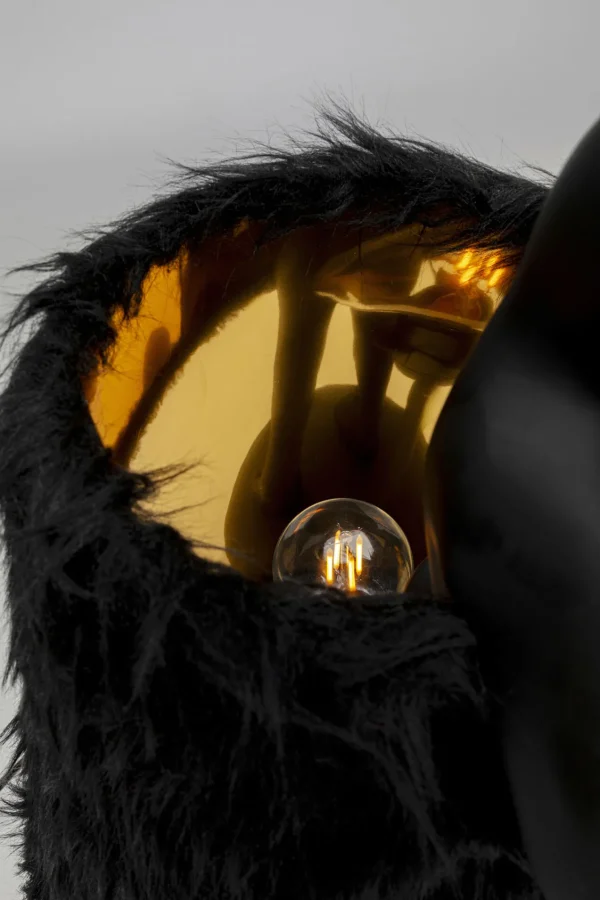 Lampada da tavolo Animal Rabbit Fur nero/oro 68cm - KARE