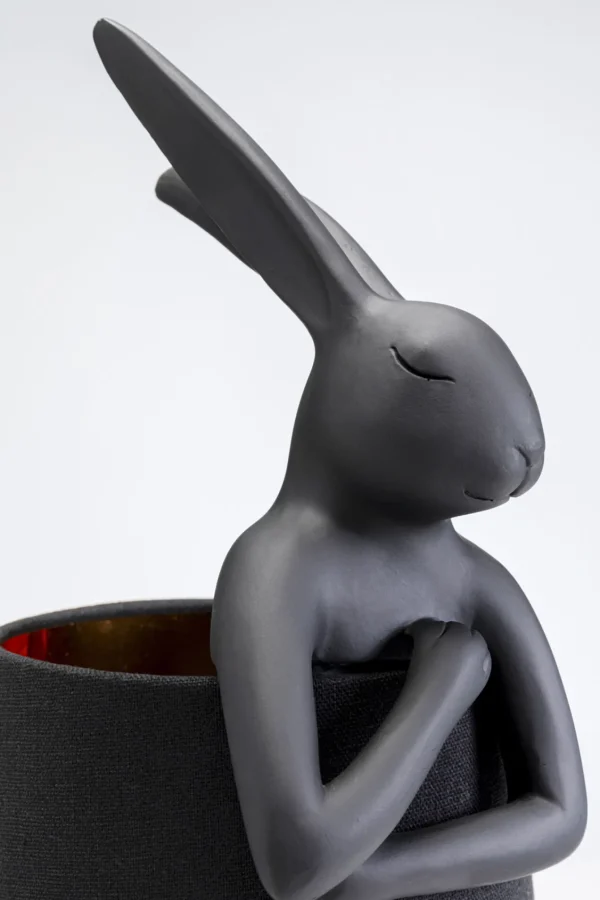 Lampada da tavolo Animal Rabbit nero opaco 50cm - KARE