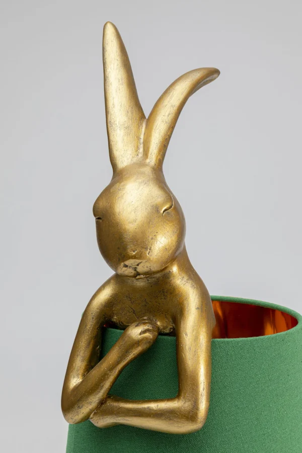 Lampada da tavolo Animal Rabbit oro/verde 68cm - KARE