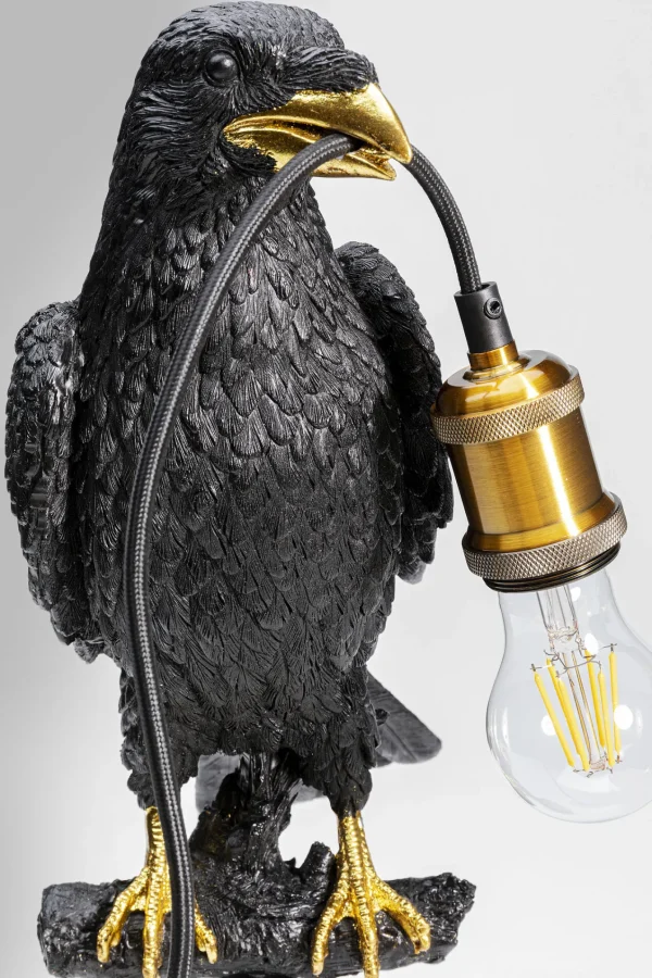 Lampada Da Tavolo Animal Sitting Crow Nero Opaco - KARE