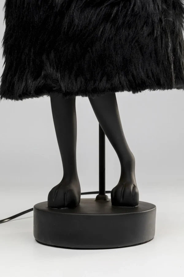 Lampada da tavolo Animal Rabbit Fur nero/oro 68cm - KARE
