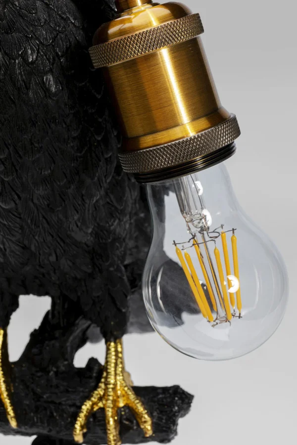 Lampada Da Tavolo Animal Sitting Crow Nero Opaco - KARE