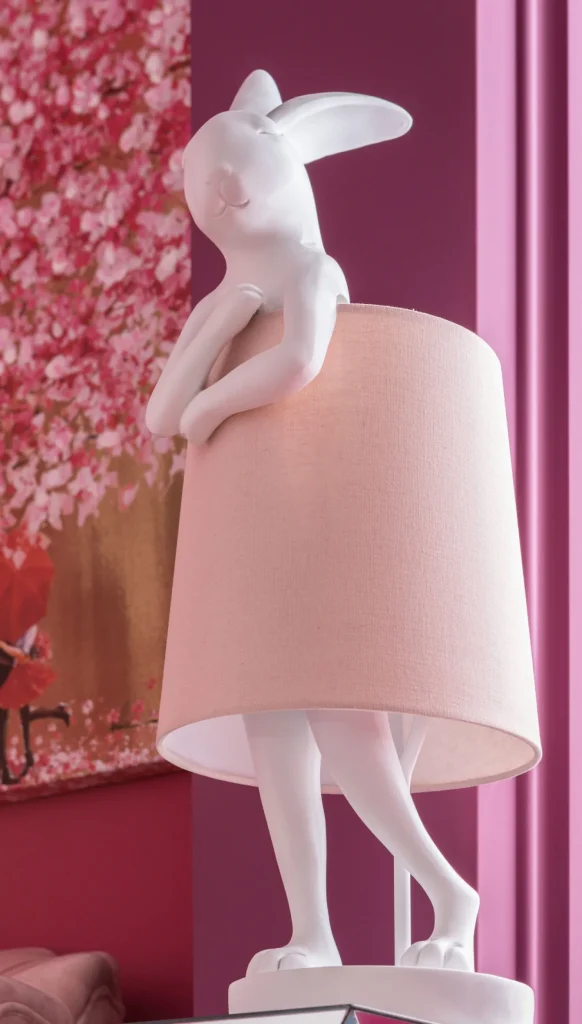 Lampada Da Tavolo Animal Rabbit Bianco 68cm - KARE