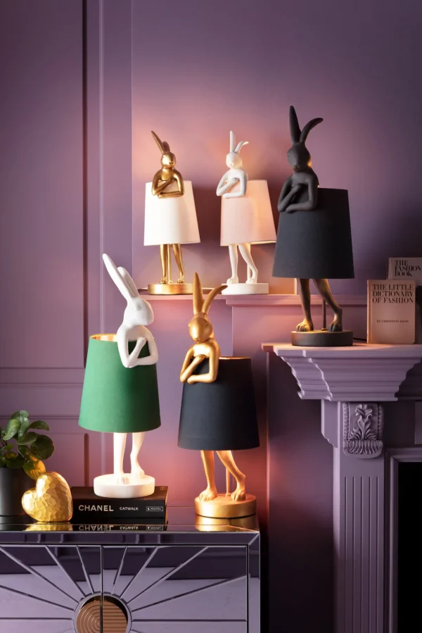 Lampada da tavolo Animal Rabbit nero opaco 68cm - KARE
