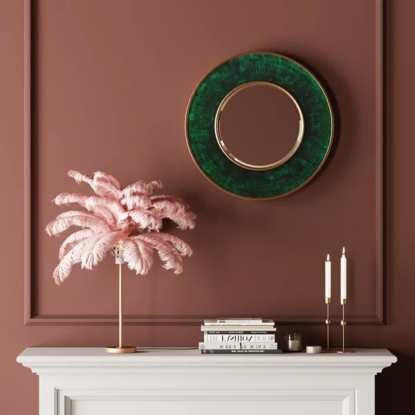 Lampada da tavolo Feather Palm pink 60cm - KARE