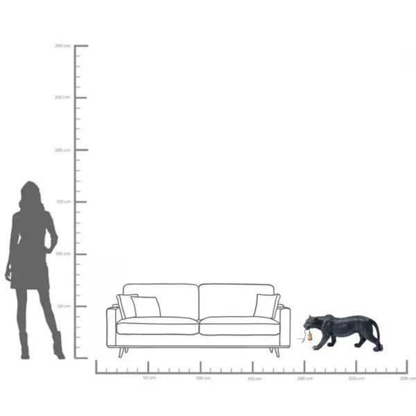 Lampada da terra Animal Bagheera 40cm - KARE