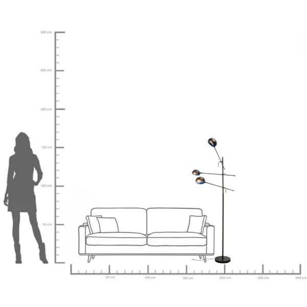 Lampada da terra Bola Trio160cm - KARE