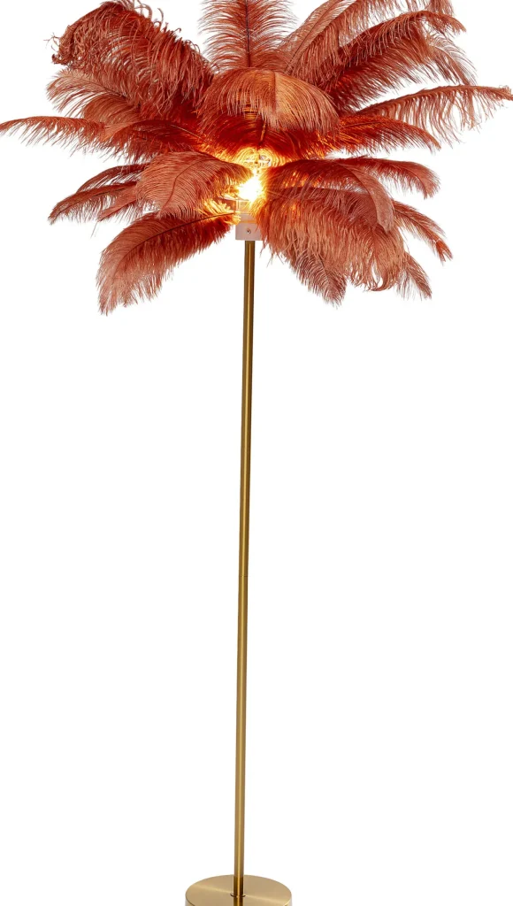 Lampada da terra Feather Palm Rusty Red 165cm - KARE