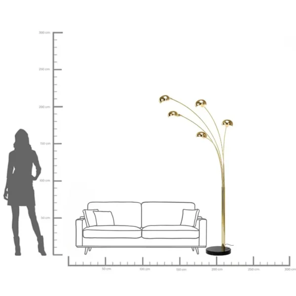 LAMPADA DA TERRA FIVE FINGERS OTTONE - KARE