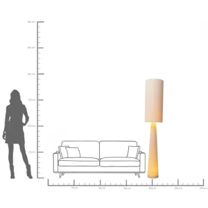 Lampada da terra Marleen beige bouclé 190cm - KARE