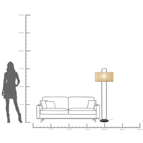 Lampada da terra Philadelphia nero 152cm - KARE