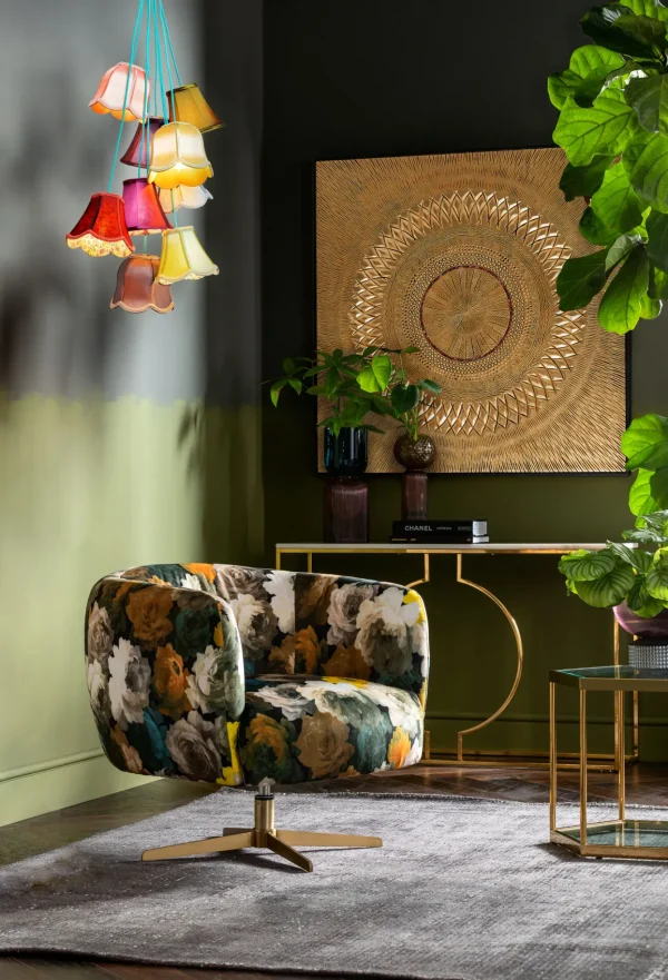 Lampadario a sospensione di design dallo stile liberty - Saloon Flowers 9 luci - KARE
