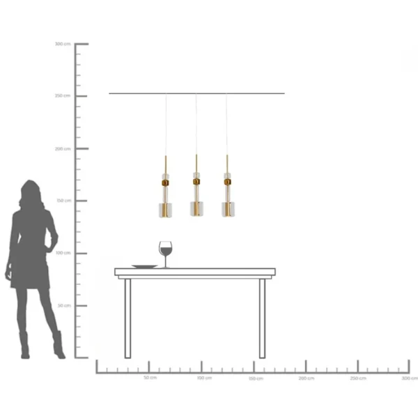 Lampadario Candy Bar oro 70cm - KARE