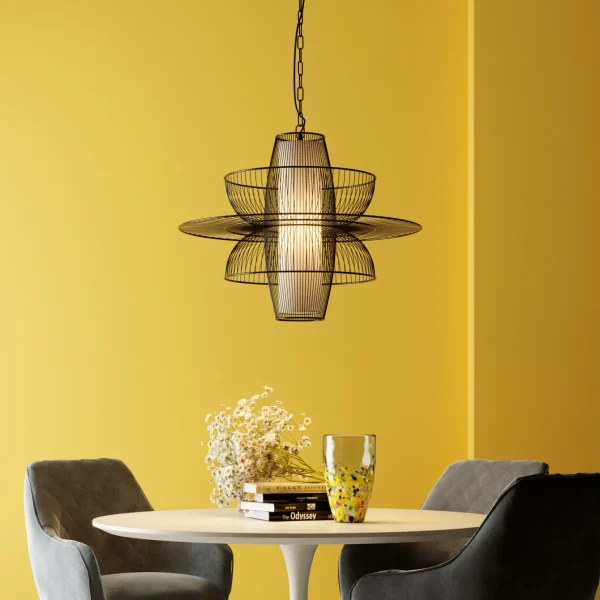 Lampadario dal design moderno in acciaio - Cappello Opposto - KARE