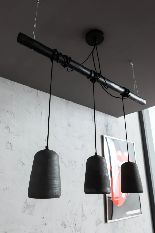 Lampadario Dining Concrete Nero Tre - KARE