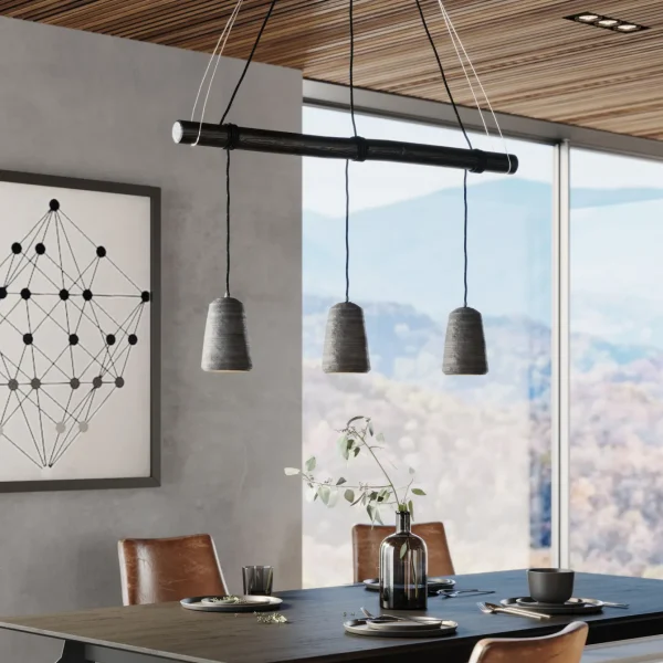Lampadario Dining Concrete Nero Tre - KARE