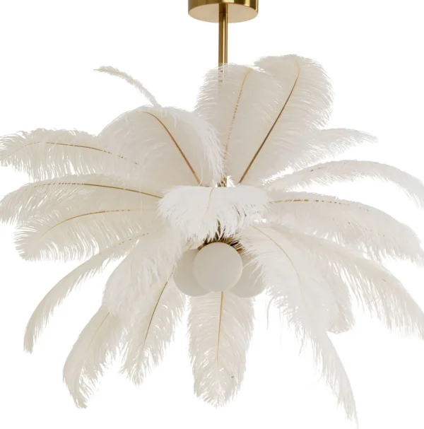 Lampadario Feather Palm bianco Ø87cm - KARE