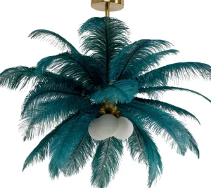 Lampadario Feather Palm verde Ø87cm - KARE