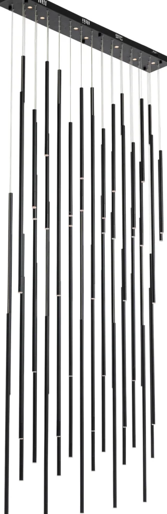 Lampadario Living Vegas Deluxe nero opaco LED - KARE