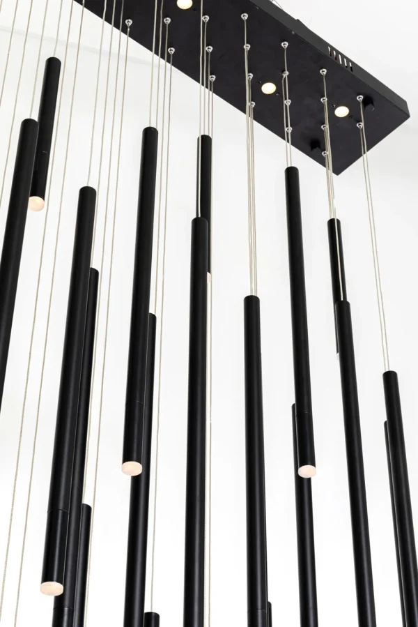 Lampadario Living Vegas Deluxe nero opaco LED - KARE