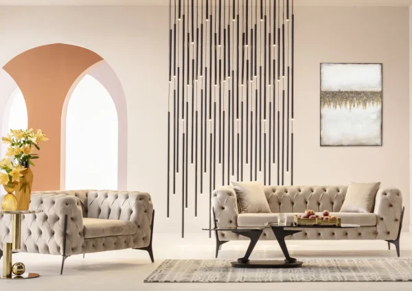 Lampadario Living Vegas Deluxe nero opaco LED - KARE