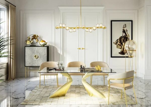 LAMPADARIO SCALA BALLS OTTONE 150CM - KARE