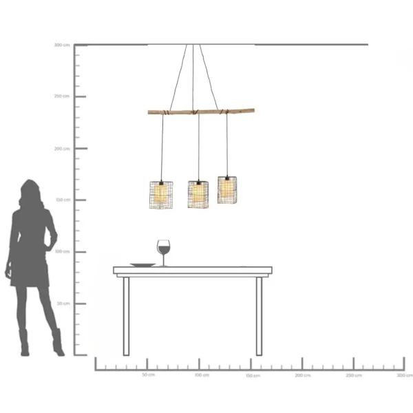 Lampadario Three Grids 120cm - KARE