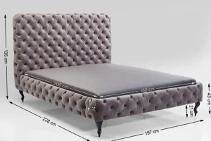 Letto Desire 180x200 Cm Grigio Argento - KARE