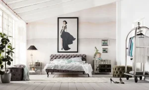 Letto Desire 200x200cm Velluto Grigio Argento - KARE