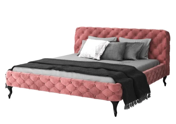 Letto Desire 180x200cm Velluto Rosa - KARE