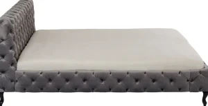 Letto Desire 200x200cm Velluto Grigio Argento - KARE