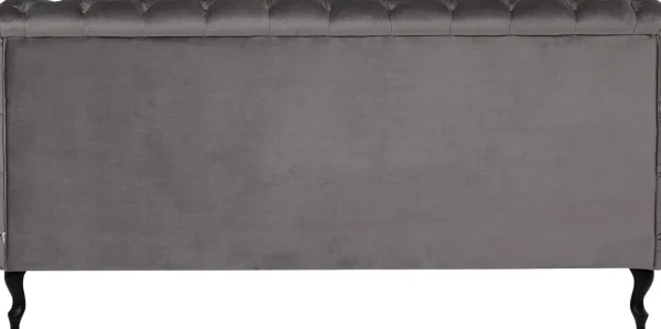 Letto Desire 200x200cm Velluto Grigio Argento - KARE